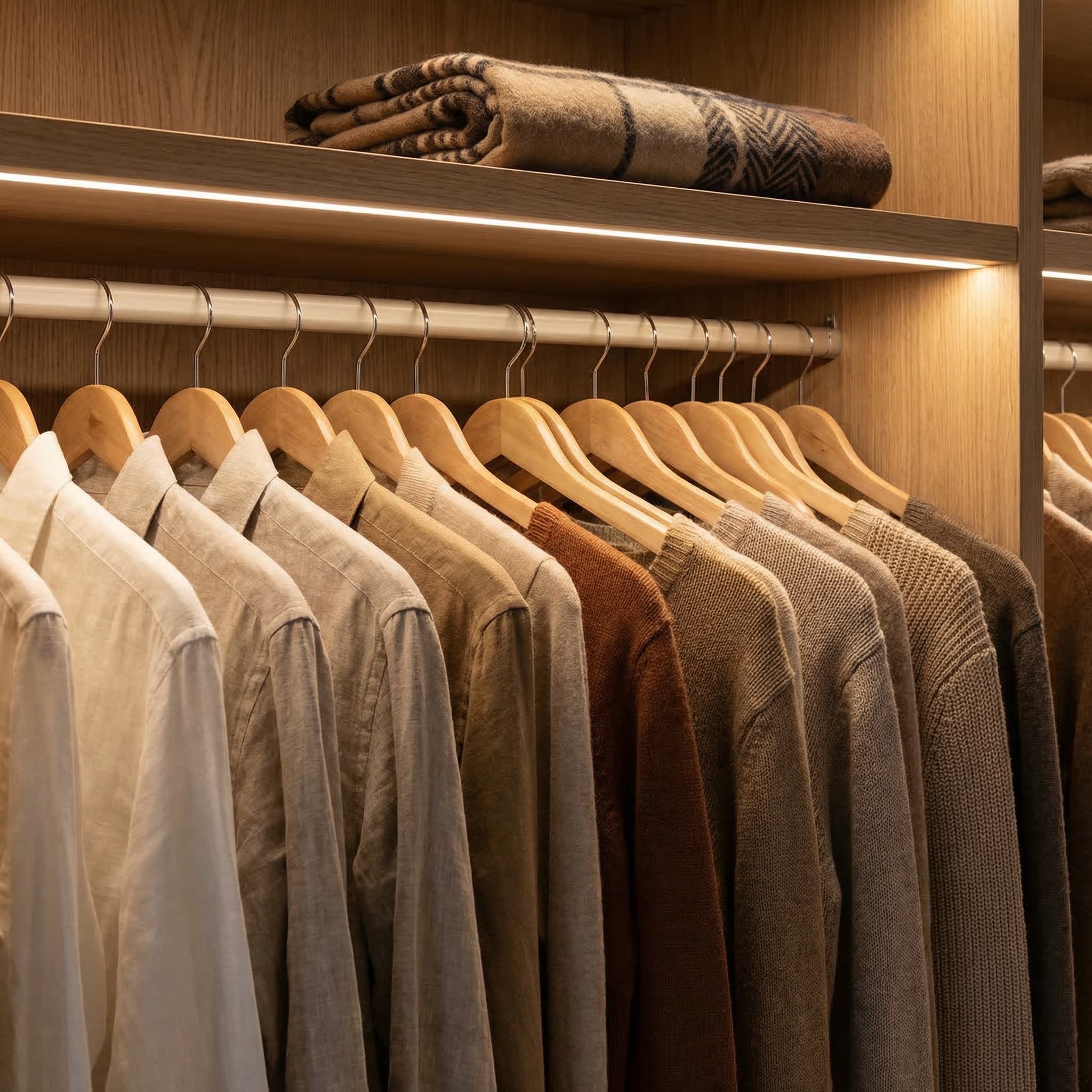 Curated closet detail